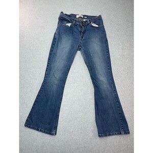 Levi's Signature Pants Girls Plus‎ 16.5 Blue Low Rise Flare Stretch  Faded Wash